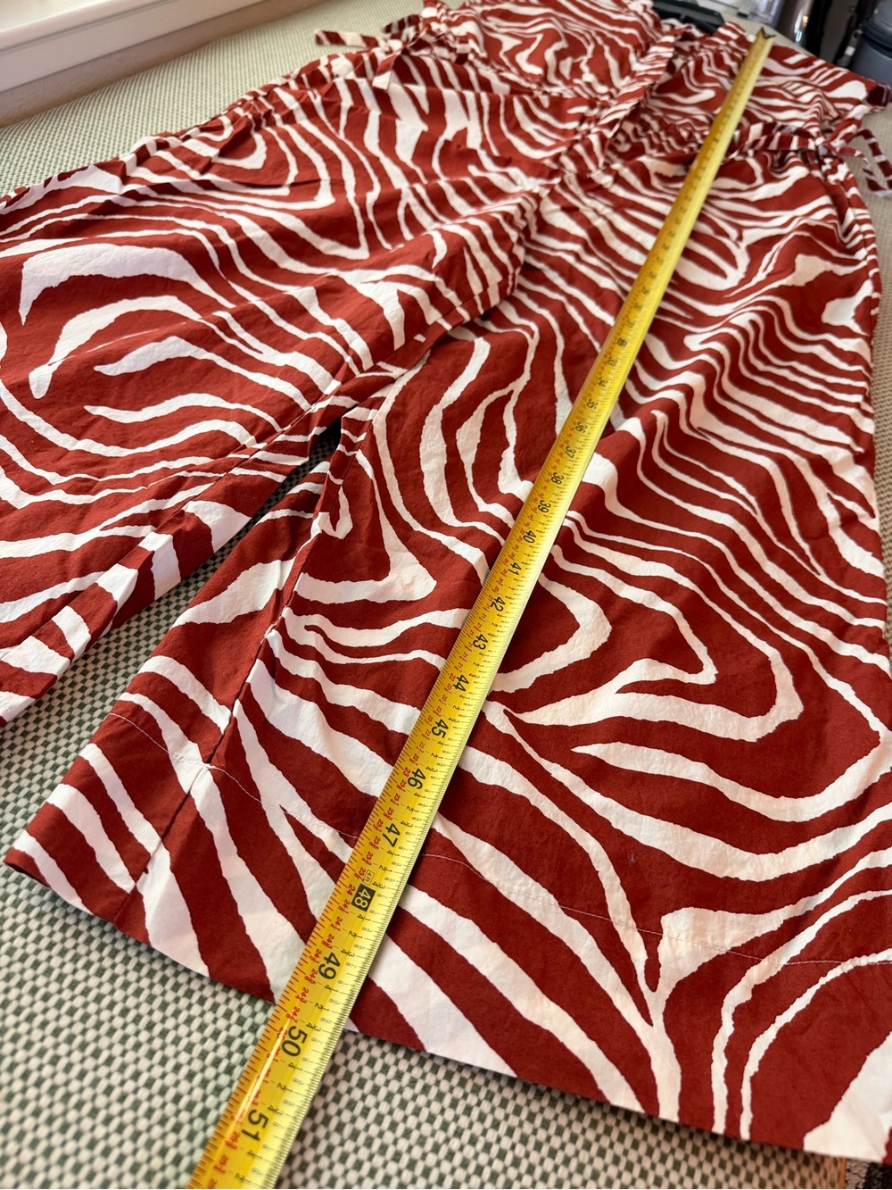 Banana Republic Rust and White Zebra Jumpsuit Size M #146 - Picture 8 of 17